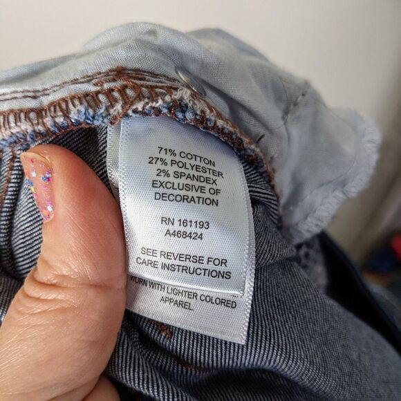 (Indigo Thread Co.) Visible Mending Skinny Jeans 6 - Picture 5 of 8